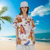 American Hot Dog Burger Hawaiian Shirt Party in the USA Patriotic BBQ Shirt Happy 4th of July Hawaiian Shirt Independence Day Aloha Shirt