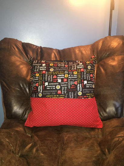 Mickey Mouse Pillow, pocket pillow, reading pillow, kids pillow,travel pillow,daycare,kids room,accent pillow