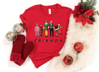 Christmas Movie Watching Shirt, Christmas Friends Shirt, Christmas Movie Friends, Funny Christmas Shirts