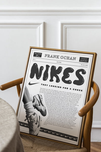 Frank Ocean, Nikes, Blonde, Wall Poster