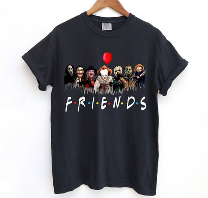 Horror Characters Friends Sweatshirt, Halloween Horror Characters Shirt, Friends Halloween Shirt, Horror Movie Characters Shirt, Halloween