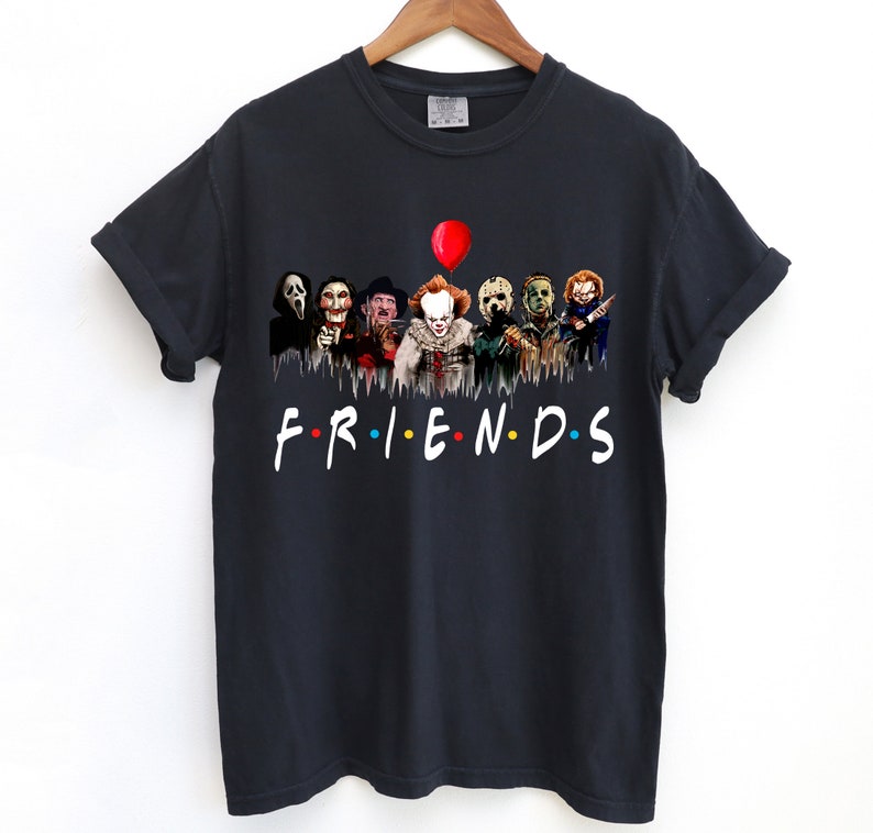 Horror Characters Friends Sweatshirt, Halloween Horror Characters Shirt, Friends Halloween Shirt, Horror Movie Characters Shirt, Halloween