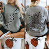 Halloween Sweatshirt Halloween Party Bats  Spooky Season Pullover Vintage Halloween Sweater Trendy
