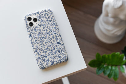 Flower Toile De Jouy Slim Phone Cases , French , Parisian , Graphic Art iPhone 11, 12 , 13 ,14 ,15 Pro