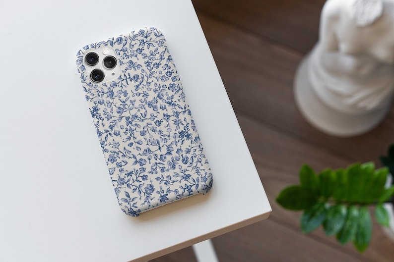 Flower Toile De Jouy Slim Phone Cases , French , Parisian , Graphic Art iPhone 11, 12 , 13 ,14 ,15 Pro
