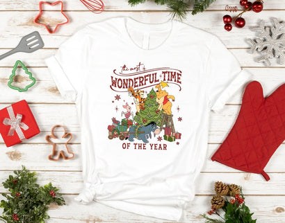 Vintage Winnie The Pooh Christmas Shirt, The Pooh and Friends Christmas Tree Shirt
