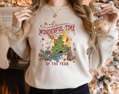 Vintage Winnie The Pooh Christmas Shirt, The Pooh and Friends Christmas Tree Shirt