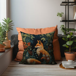 William Morris Pillow, Fox Pillow, Vintage Pillow