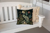 Mystic Toad Charm Pillow William Morris Style Emerald Forest Green Frog Art Nouveau Lover Gift