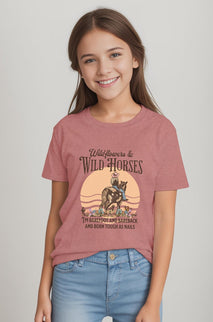 KIDS Nashville Shirt | Country Concert Tee for Lainey Wilson Fan | Wildflowers & Wild Horses Western Shirt for Kids | Oversized Rodeo Shirt