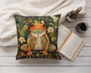Floral Frog Pillow Inspired William Morris, Vintage Art Nouveau, Housewarming Gift