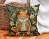 Floral Frog Pillow Inspired William Morris, Vintage Art Nouveau, Housewarming Gift
