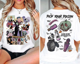 Villains The Evil Tour T-Shirt, Halloween Evil Queen Shirt, Maleficent Tee, Disneyland Girl Trip Shirt, Halloween Witch Shirt