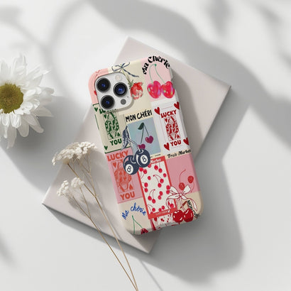 Retro Y2K Playing Cards Collage Phone Case, Y2K Coquette Aesthetic, iPhone 15 14 13 12 11 Pro Max 8 Plus X, Samsung Galaxy S23 S22 S20 Ultra
