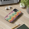 Wavy Phone Case Colorful iPhone Case Gradient Hippie Phone Case Retro Colorful Swirl Abstract iPhone Case 15 14 13 12 11 X XR XS Color Waves