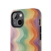 Wavy Phone Case Colorful iPhone Case Gradient Hippie Phone Case Retro Colorful Swirl Abstract iPhone Case 15 14 13 12 11 X XR XS Color Waves