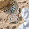 Vintage Seashell Pattern Phone Case, Beachy Tropical Phone Case