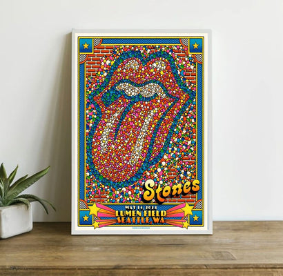 The Rolling Stones May 15 2024 Lumen Field Seattle WA Tour Merchandise Poster