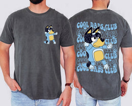 Bluey Cool Dads Club Two Sides Shirt, Bluey Family Matching Shirt, Bluey Fathers Day 2024 Shirt, Gift For Dad, Couple Bluey Shirt.