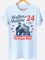 Wallen Malone 2024 For President, Funny '24 Election Graphic Tee, Vintage Inspired Humor Concert Music T-Shirt, Had Some Help
