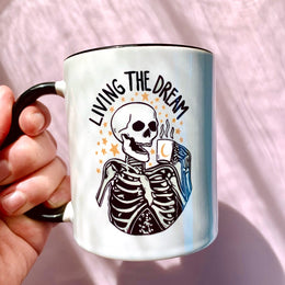 Skeleton Mug Funny Gift Coffee Cup Dead Inside Coworker Work Bestie Present Hate Job Meme Skull Mug Him Her Men Women Gift Unhinged Weird