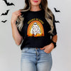 Halloween Shirt, Spooky Season Shirt, Cute Ghost Shirt, Fall Rainbow Shirt, Autumn Shirt, Halloween Women's Shirt