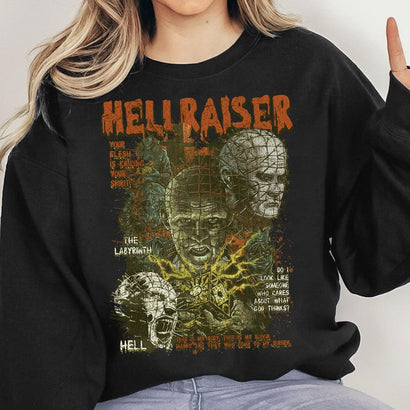 Vintage Hellraiser Pinhead Halloween Shirt, Retro Horror Movie Graphic T-Shirt, Hellraiser Shirt, Halloween Shirt, Horror Movie Killer Gift