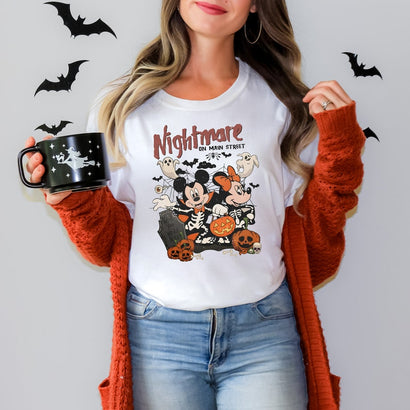 Disneyland Halloween Nightmare Shirt, Mickey Minnie Halloween Shirt, Vintage Disneyworld Halloween Shirt, Mickey Not So Scary
