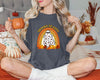 Halloween Shirt, Spooky Season Shirt, Cute Ghost Shirt, Fall Rainbow Shirt, Autumn Shirt, Halloween Women's Shirt