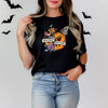 Halloween Wildflower Shirt, Halloween Pumpkin Shirt, Halloween Women's Shirt