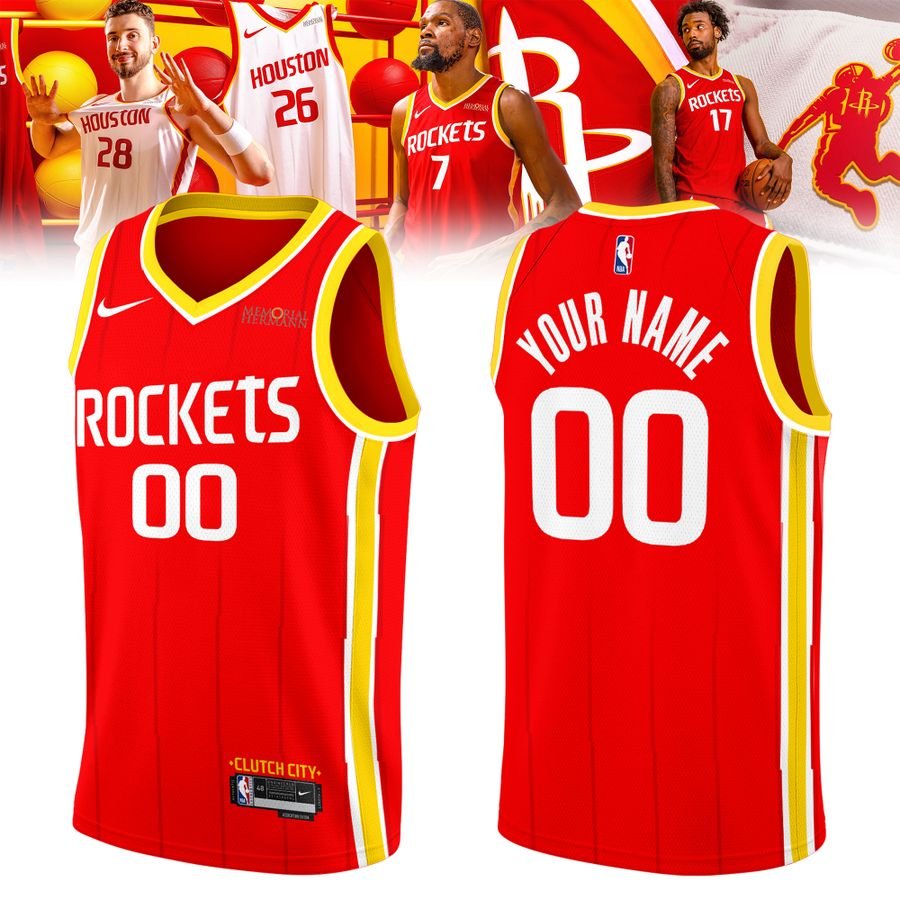 Houston Rockets Clutch City Jersey - Red