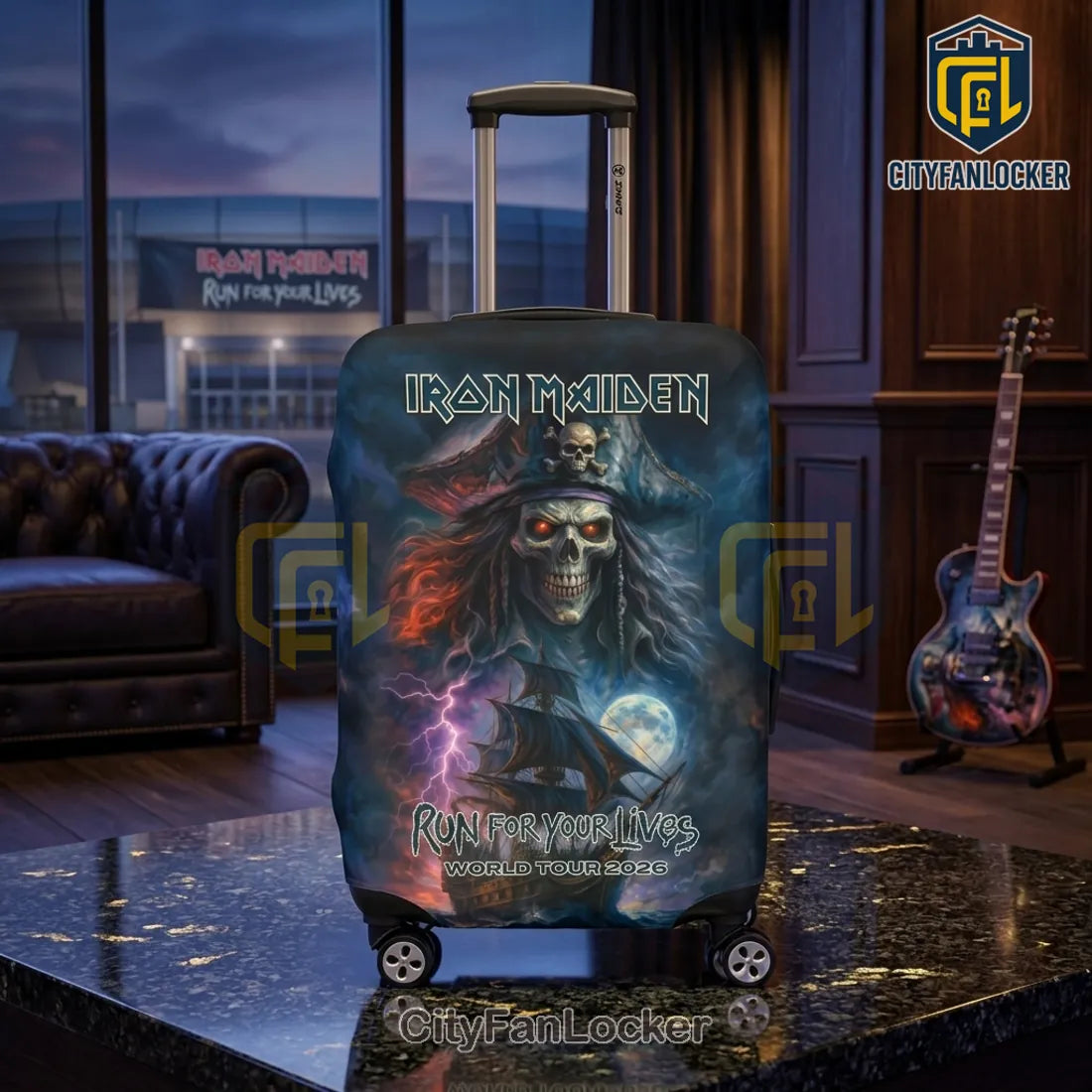 Iron Maiden 2026 Run For Your Lives World Tour Luggage Cover
