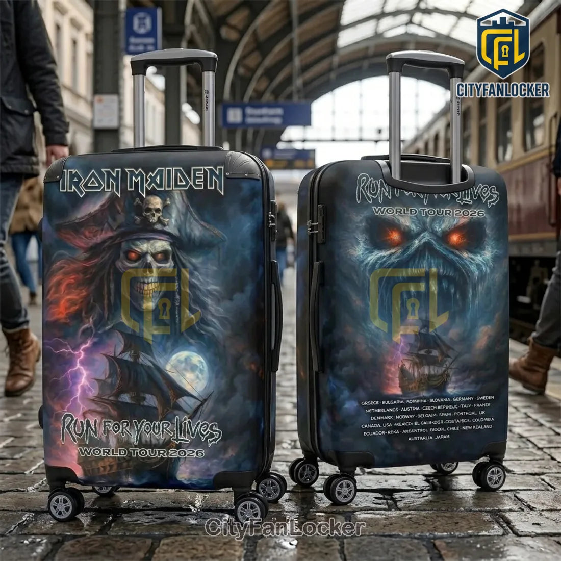 Iron Maiden 2026 Run For Your Lives World Tour Luggage Cover