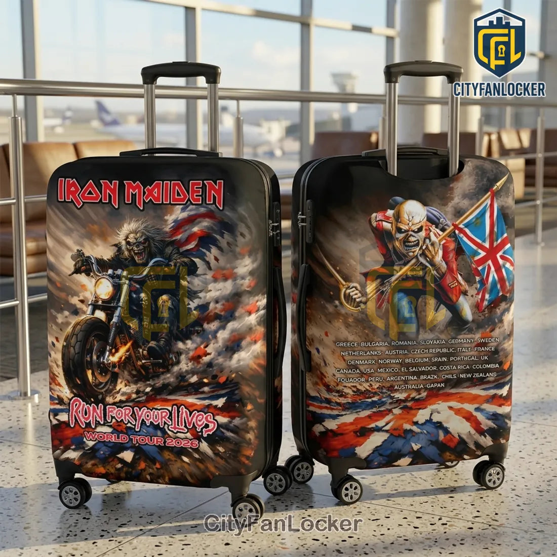 Iron Maiden Run For Your Lives 2026 Luggage Cover