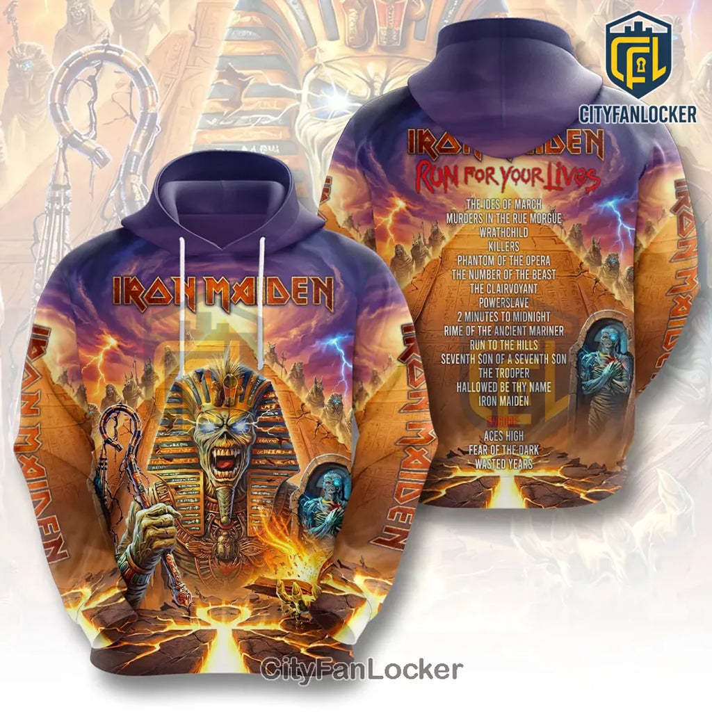 Iron Maiden Run For Your Lives Tour Eddie Pharaoh T-Shirt