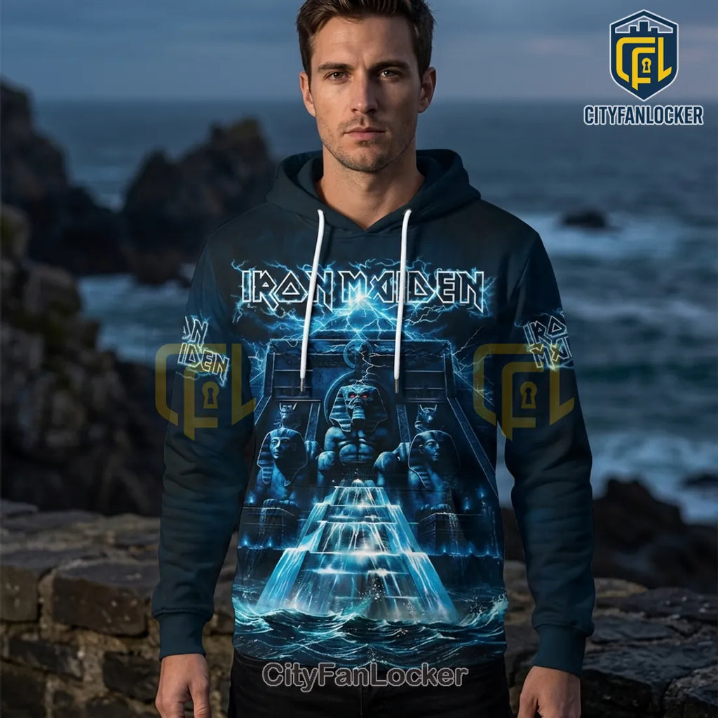 Iron Maiden Tour 2026 Powerslave Eddie Pullover Hoodie