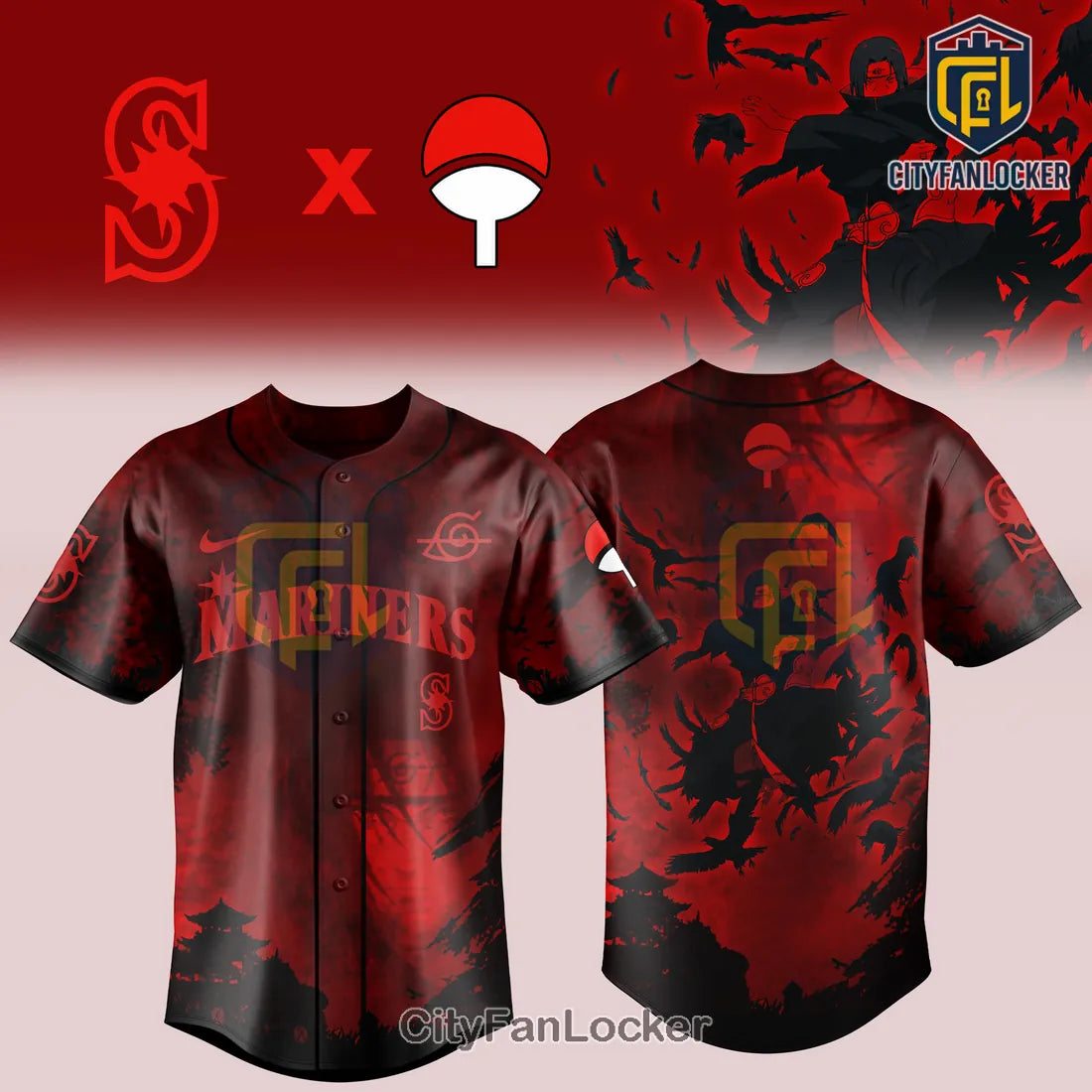 Itachi Uchiha x Seattle Mariners 2026 Edition Anime Custom Baseball Jersey