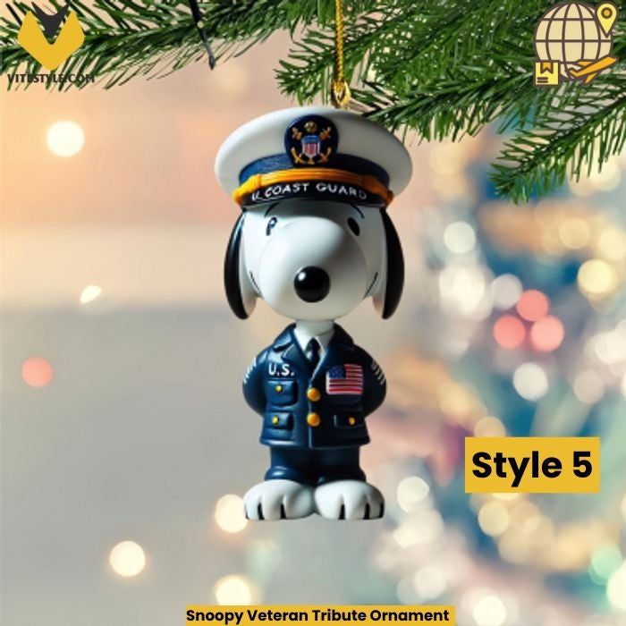 Snoopy Veteran Tribute Ornament