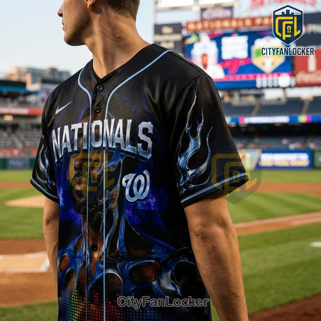 Jason Derulo Washington Nationals Concert Black Baseball Jersey