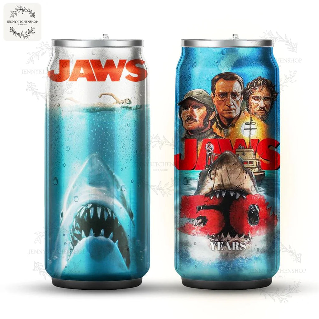 Jaws 50 Years Premium Can Shaped Tumbler