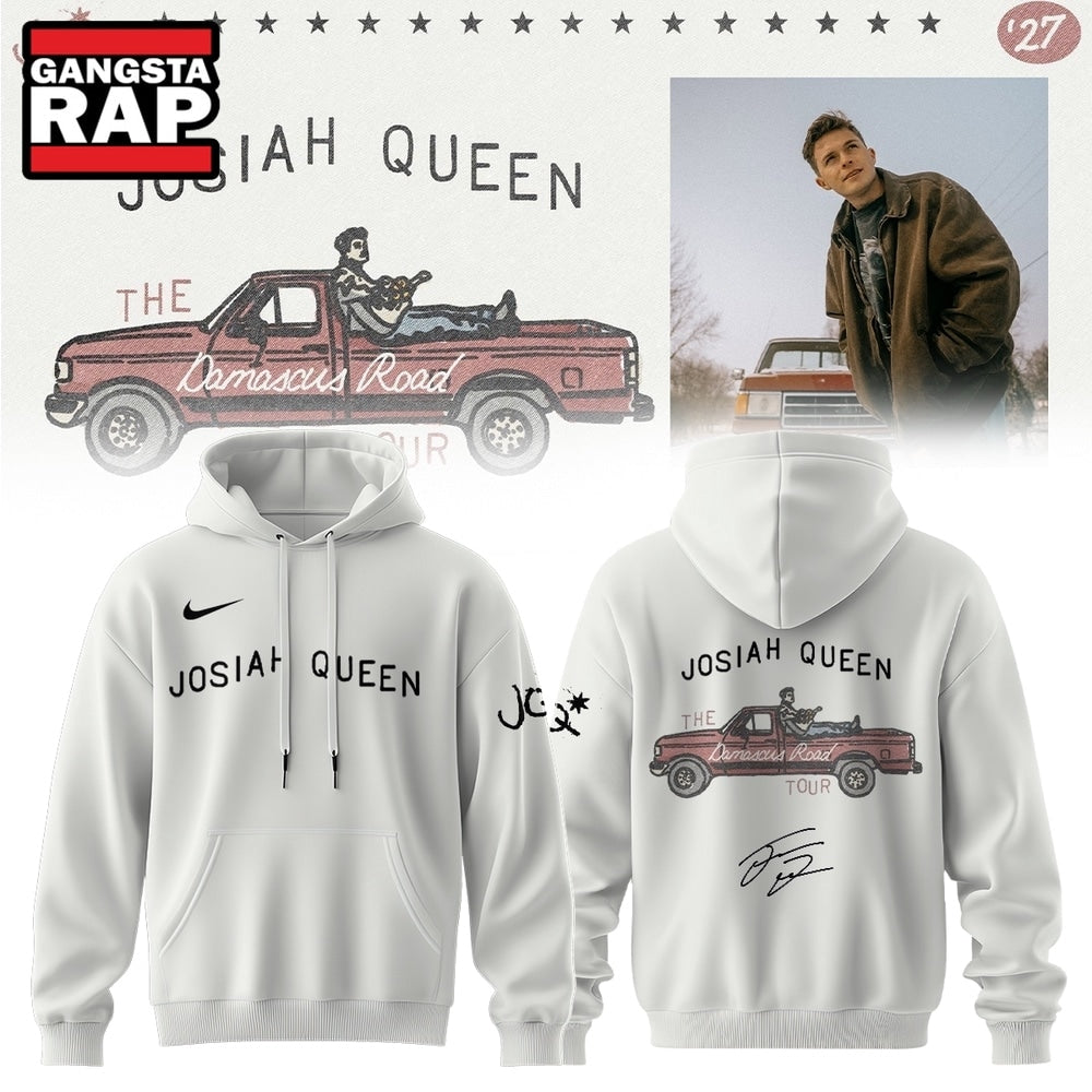 Josiah Queen Damascus Road Tour 2027 Signature White Hoodie T-Shirt