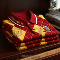 Kappa Alpha Psi Argyle Pattern Crimson and Gold Premium Polo Shirt