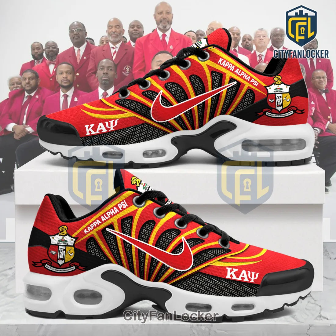Kappa Alpha Psi Crimson and Cream TN-Sneakers