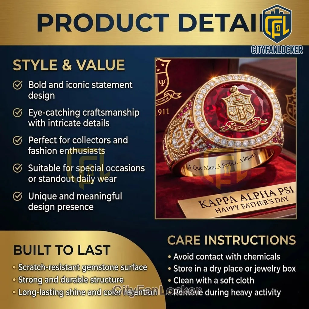 Kappa Alpha Psi Fraternity Father’s Day Ring