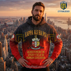 Kappa Alpha Psi Fraternity Red and Black Gradient Pullover Hoodie