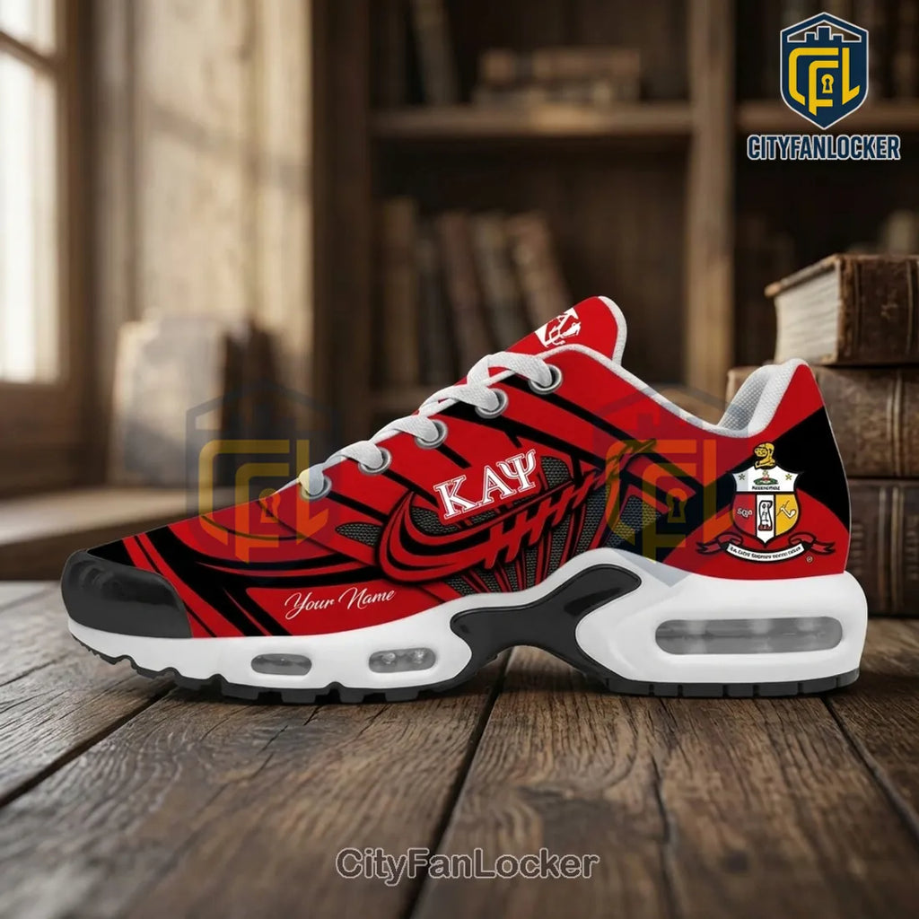 Kappa Alpha Psi Fraternity Red Black Personalized TN-Sneakers