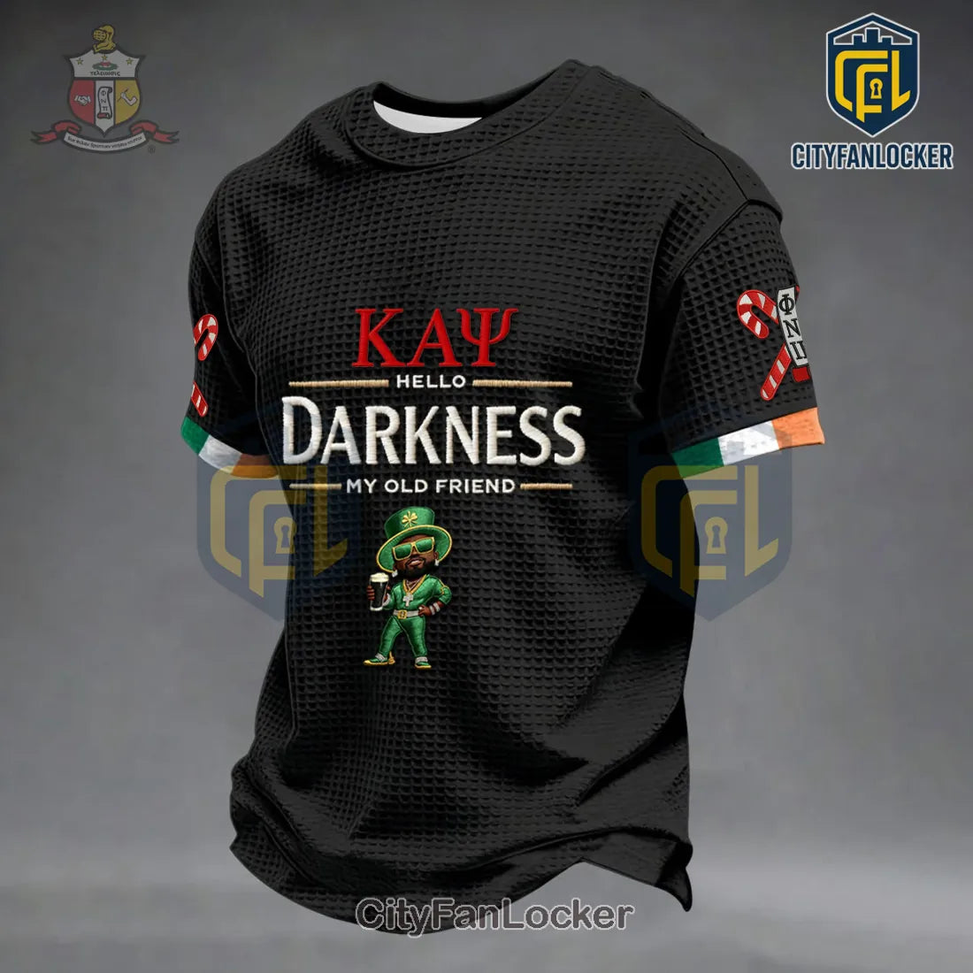 Kappa Alpha Psi Hello Darkness St. Patrick’s Day Black Shirt