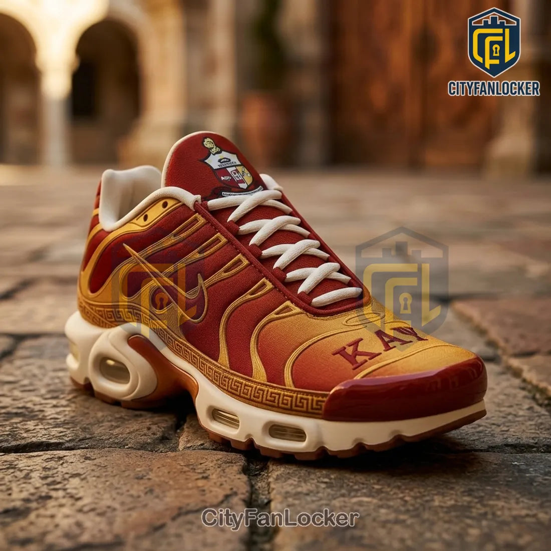Kappa Alpha Psi x Nike Air Max Plus Crimson Gold Custom TN Sneakers