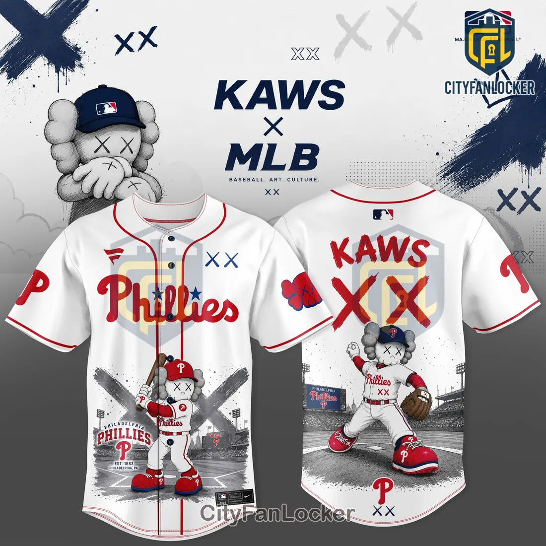 KAWS x Philadelphia Phillies 2026 Edition Baseball Jersey