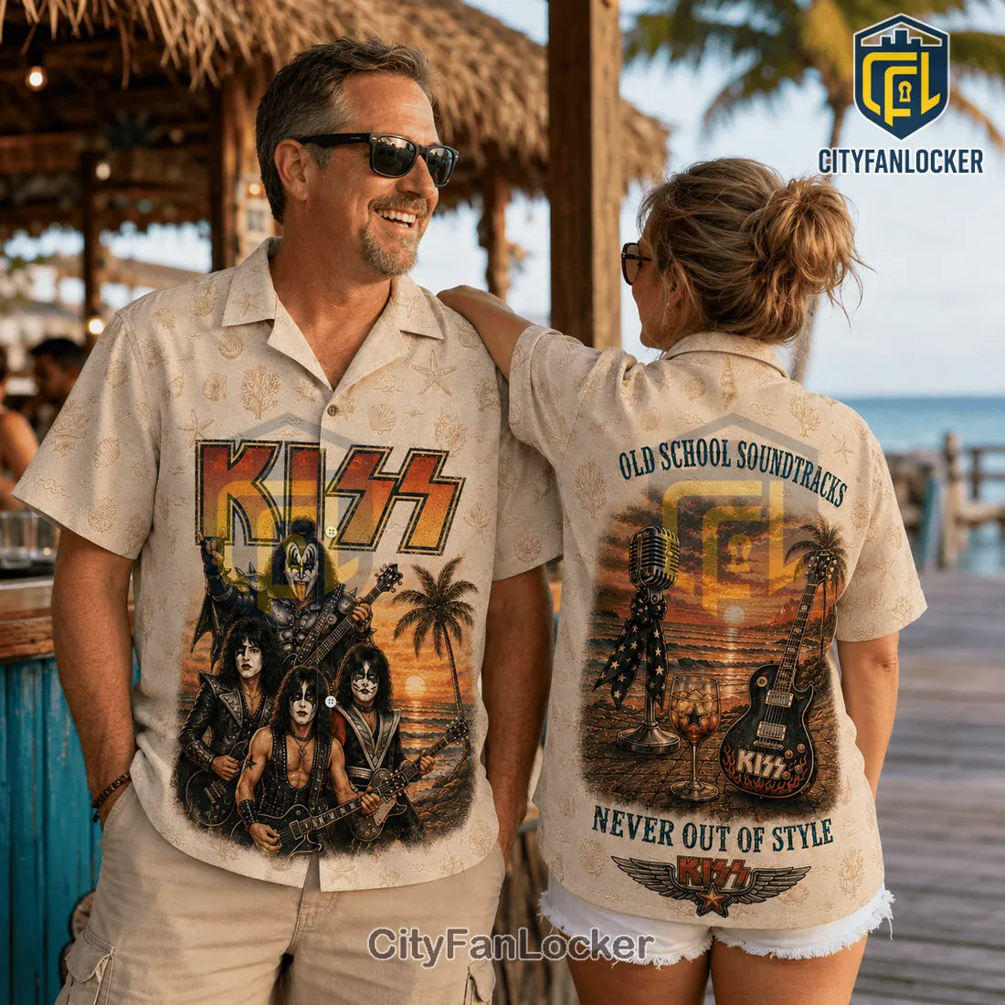 KISS Classic Rock Legend Vintage Hawaiian Shirt